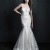 Fit And Flare Wedding Dress With Beaded Appliques by Allure Bridals - Image 1