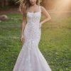 Sleeveless Square Neckline Lace Fit And Flare Wedding Dress by Allure Bridals - Image 1