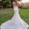 Sleeveless Square Neckline Lace Fit And Flare Wedding Dress by Allure Bridals - Image 2