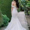 Fit And Flare Wedding Dress With 3D Embroidery And Detachable Straps by Anne Barge - Image 2