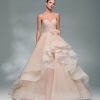 Strapless Sweetheart Neckline Wedding Dress With Shimmer Tulle by Lazaro - Image 1
