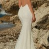 Beaded Fit And Flare Wedding Dress With Cap Sleeves And Open Back by Maison Signore - Image 2