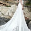 Lace Fit And Flare Wedding Dress With V-neckline And Cap Sleeves by Maison Signore - Image 2