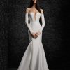 Mermaid Fitted Wedding Dress With Off The Shoulder Long Sleeves by Vera Wang Bride - Image 1