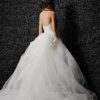 Strapless Ball Gown Wedding Dress With Tulle Skirt And Oversized Flower by Vera Wang Bride - Image 2