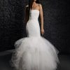 Strapless Fit And Flare Wedding Dress With Tulle Skirt by Vera Wang Bride - Image 1