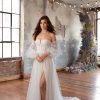 A-line Wedding Dress With Off The Shoulder Long Sleeves by All Who Wander - Image 1