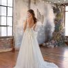 Floral Lace A-line Wedding Dress With Plunging V-neckline by All Who Wander - Image 2