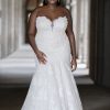 Lace Fit And Flare Wedding Dress With Sweetheart Neckline by Allure Bridals - Image 1