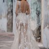 Long Sleeve Illusion Fit And Flare Wedding Dress by Allure Bridals - Image 2