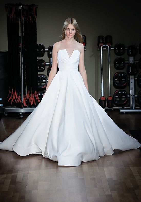 Satin Strapless Ball Gown Wedding Dress by Alyne by Rita Vinieris - Image 1