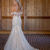 Lace Fit And Flare Off The Shoulder Wedding Dress by Essense of Australia - Image 2