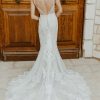 Lace Fit And Flare Wedding Dress With Plunging V-neckline by Essense of Australia - Image 2