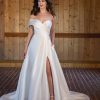 One Shoulder A-line Wedding Dress With Pleated Bodice by Essense of Australia - Image 1