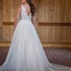 Sparkling A-line Wedding Dress With Plunging V-neckline by Essense of Australia - Image 2