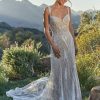 Beaded Fit And Flare Wedding Dress With Sweetheart Neckline by Madison James - Image 1