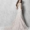 Spaghetti Strap Fit And Flare Wedding Dress With Floral And Beaded Embroidery by Madison James - Image 2