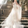 Strapless A-line Wedding Dress With Lace Bodice And Tulle Skirt by Madison James - Image 2
