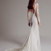Long Sleeve Fit And Flare Wedding Dress With V-neckline by Maison Signore - Image 2