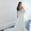 A-line Wedding Dress With Detachable Off The Shoulder Long Sleeves by Martina Liana - Image 2