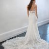 Lace Fit And Flare Wedding Dress With Spaghetti Straps And Back Detail by Martina Liana - Image 2