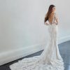 Long Sleeve Lace Sheath Wedding Dress by Martina Liana - Image 2