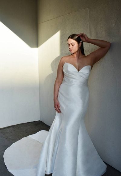 Strapless Fit And Flare Wedding Dress by Martina Liana