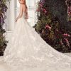 Strapless Shimmer Ball Gown Wedding Dress With 3D Floral Embroidery by Rivini - Image 2