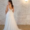 Lace Fit And Flare Wedding Dress With Back Detail And Plunging Neckline by Stella York - Image 2