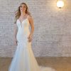 Lace Fit And Flare Wedding Dress With Plunging V-neckline by Stella York - Image 1