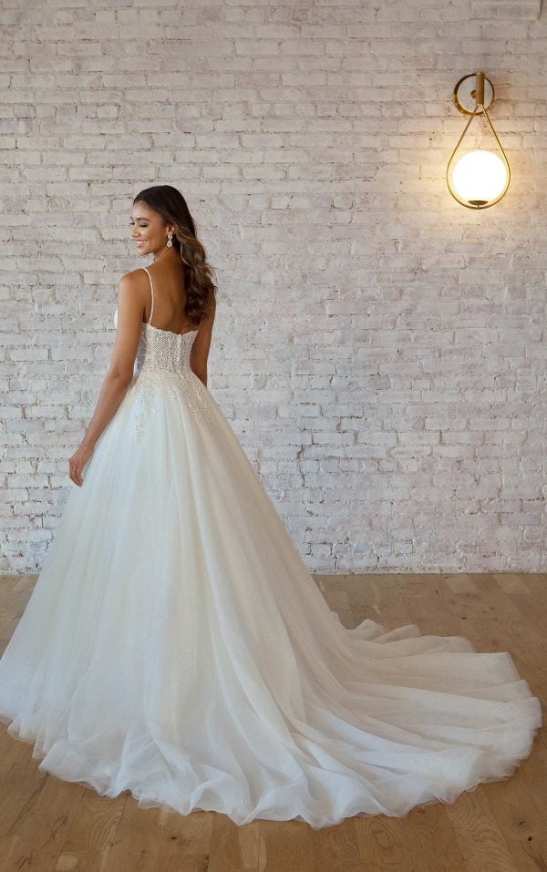 Spaghetti Strap Lace And Tulle Ball Gown Wedding Dress by Stella York - Image 2