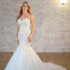 Strapless Fit And Flare Lace Wedding Dress by Stella York - Image 1