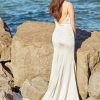 Sleeveless V-neckline Fit And Flare Wedding Dress With Open Back And High Slit by Ines by Ines Di Santo - Image 2