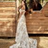 Fit And Flare Wedding Dress With Floral Embroidery by Madison James - Image 2
