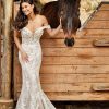 Fit And Flare Wedding Dress With Floral Embroidery by Madison James - Image 1