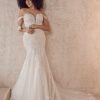 Floral Beaded Mermaid Wedding Dress With Plunging Neckline by Maggie Sottero - Image 1