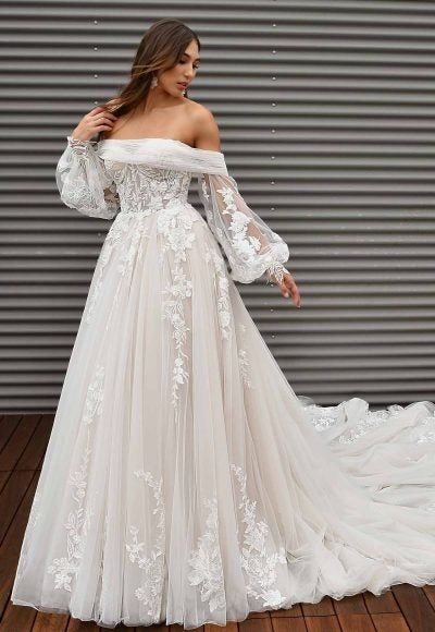 Lace Sweetheart Neckline Ballgown Wedding Dress by Martina Liana