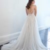 Spaghetti Strap A-line Sparkle Wedding Dress With Tulle Skirt by Martina Liana - Image 2