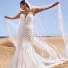 Lace Strapless Mermaid Wedding Dress With Sweetheart Neckline by Pronovias - Image 1