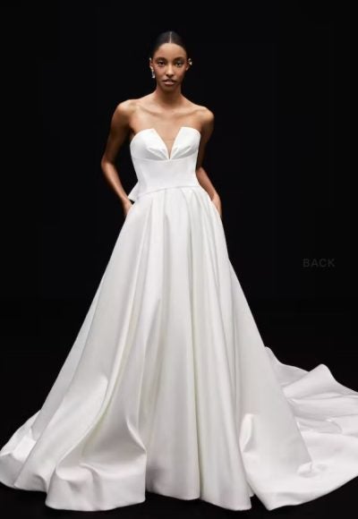 Empire Waist Ballgown Wedding Dress With Back Bow by Alyne by Rita Vinieris