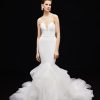 Strapless Sweetheart Fit And Flare Wedding Dress With Textured Tulle Skirt by Alyne by Rita Vinieris - Image 1
