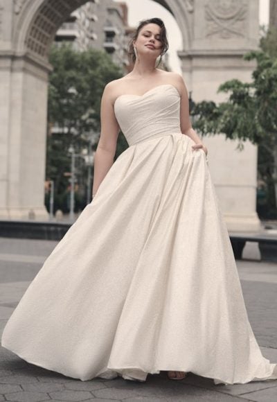 Strapless Shimmer Sweetheart Neckline Ballgown Wedding Dress by Maggie Sottero