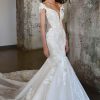 Cap Sleeve Lace Fit And Flare Wedding Dress by Martina Liana Luxe - Image 1