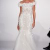 Off The Shoulder Mermaid Wedding Dress With Net And Embroidered Detail by Pnina Tornai - Image 1