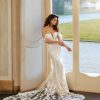 Lace Strapless Fit And Flare Wedding Dress With Off The Shoulder Straps by Randy Fenoli - Image 1