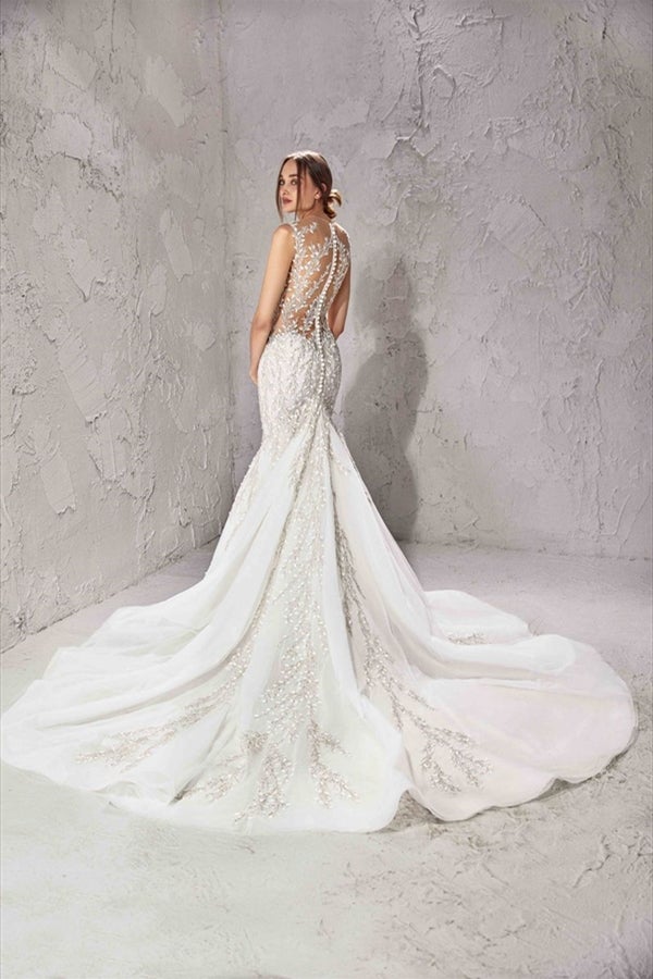 Mermaid Wedding Dress With Embroidery And Illusion Back by Tony Ward - Image 2