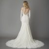 Lace Fit And Flare Wedding Dress With Off The Shoulder Long Sleeves And Open Illusion Back by Allison Webb - Image 2