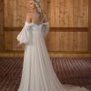 Chiffon A-line Wedding Dress With Detachable Long Sleeves by Essense of Australia - Image 2