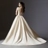Sleeveless Satin Ball Gown Wedding Dress With French Corset Bodice by Lazaro - Image 2