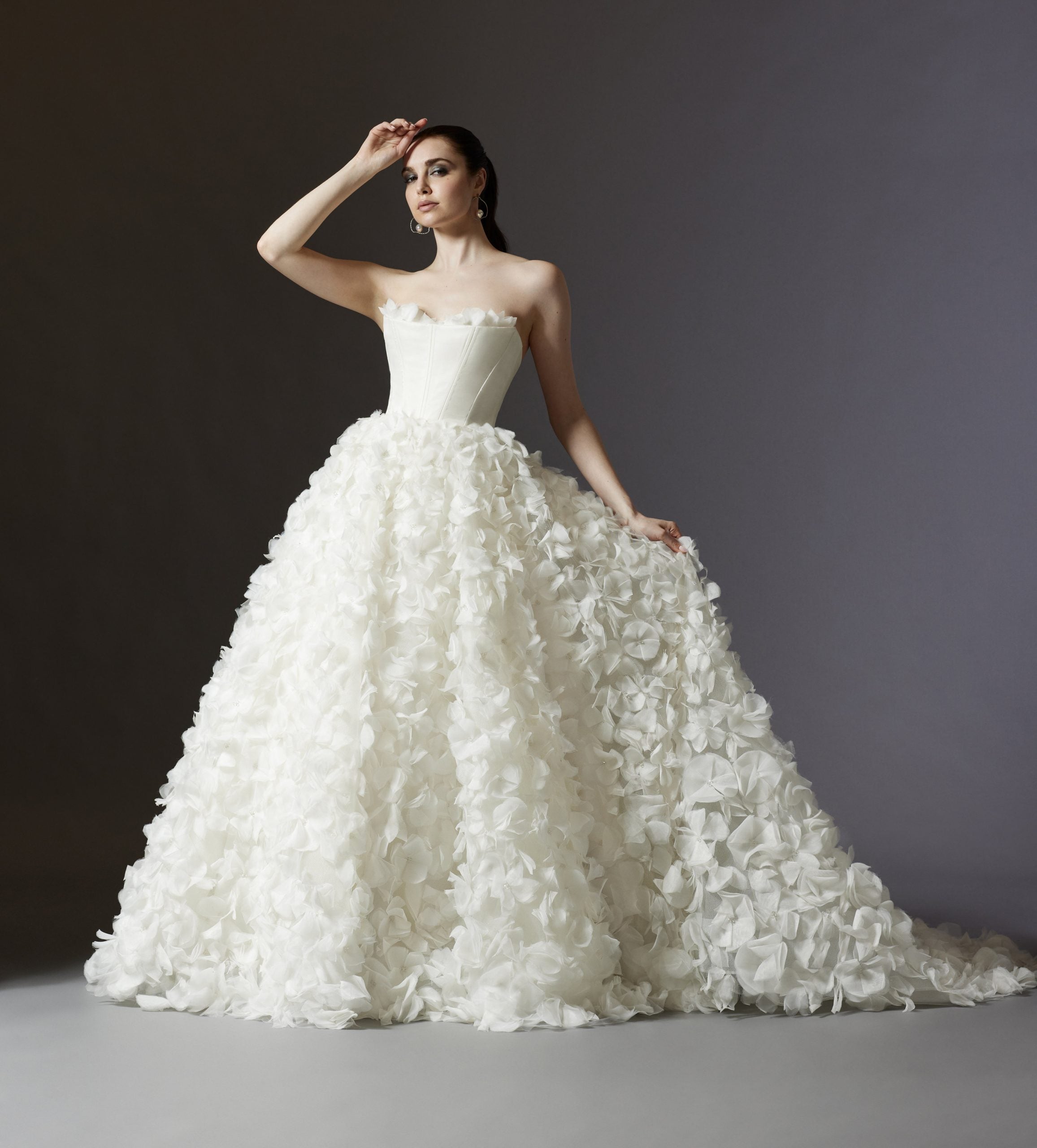 Tiered Floral Tall Plus Ball Gown Wedding Dress | David's Bridal
